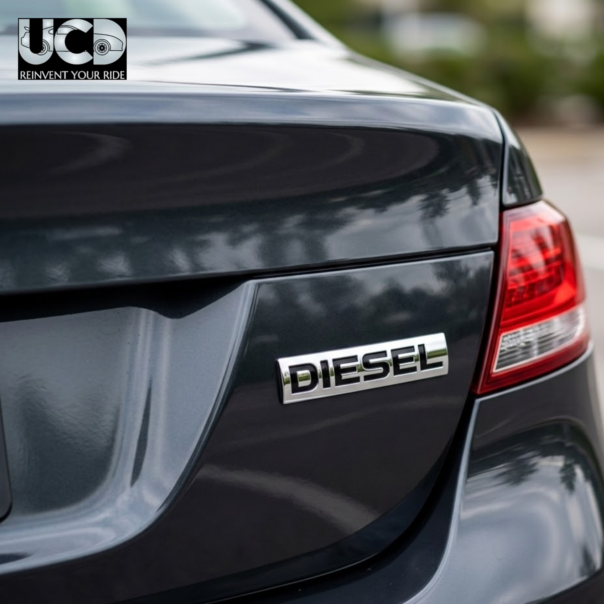 Urban Car Decor 3D Metal Diesel Car Badge Emblem Sticker | Premium Aluminum Alloy Diesel Logo Decal | Self-Adhesive Chrome Badge for Car & Bike Exterior | Metallic Auto Styling Accessory