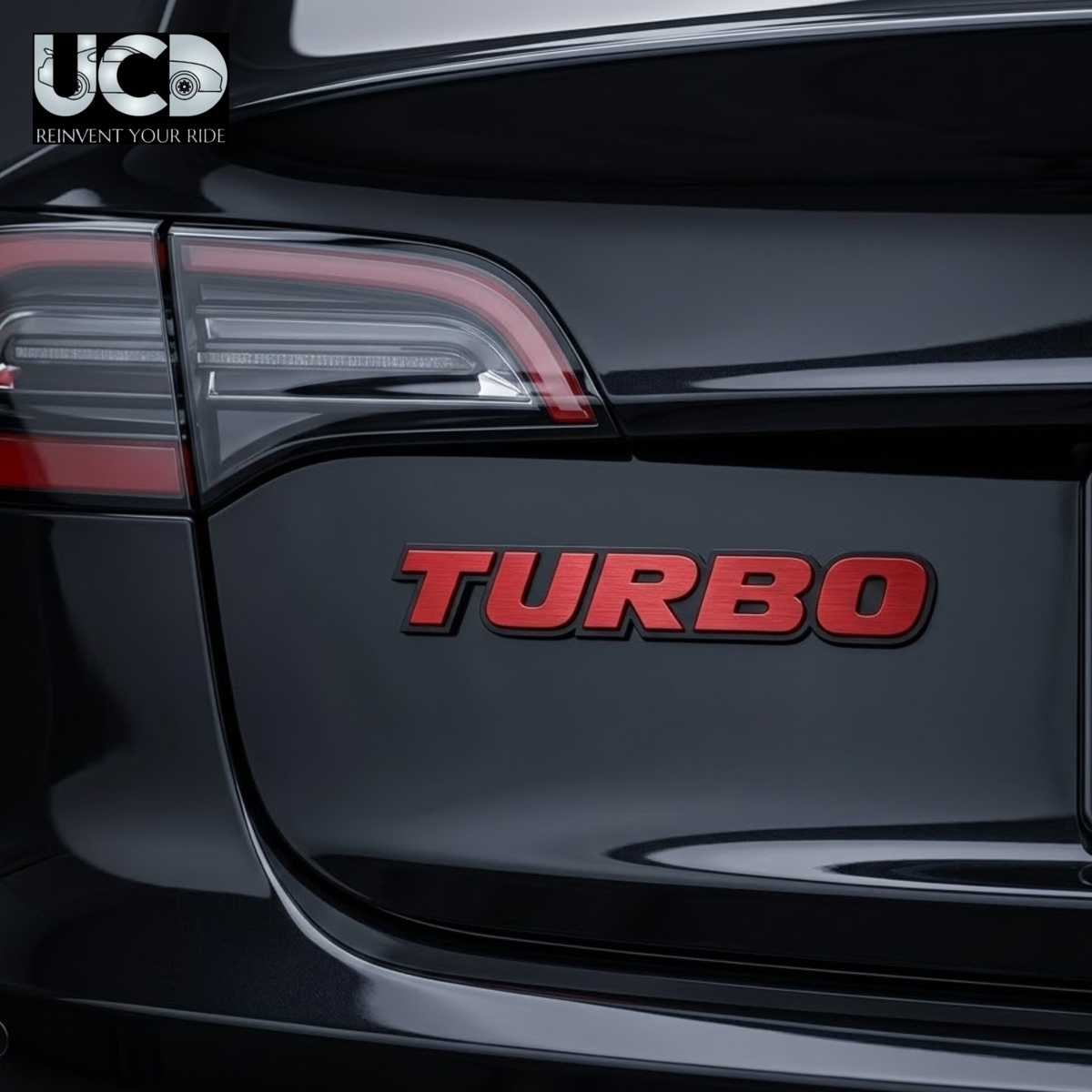 Urban Car Decor 3D Metal TURBO Car Badge Emblem Sticker | Premium Aluminum Alloy Chrome TURBO Logo Decal | Self-Adhesive Metallic Badge for Car, Bike & SUV Exterior | Stylish Auto Styling Accessory