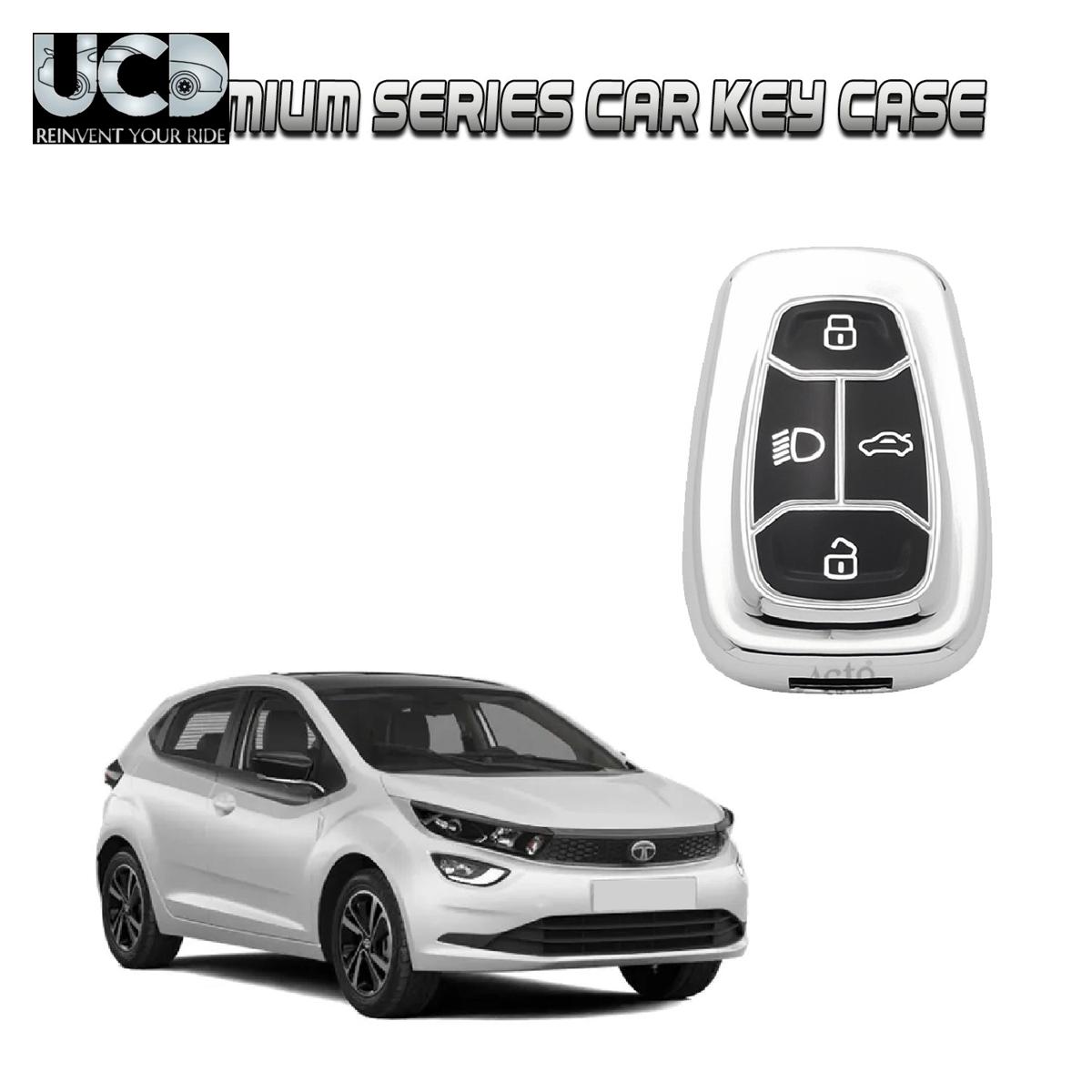 Car Key Cover Chromium Series Compatible with Altroz