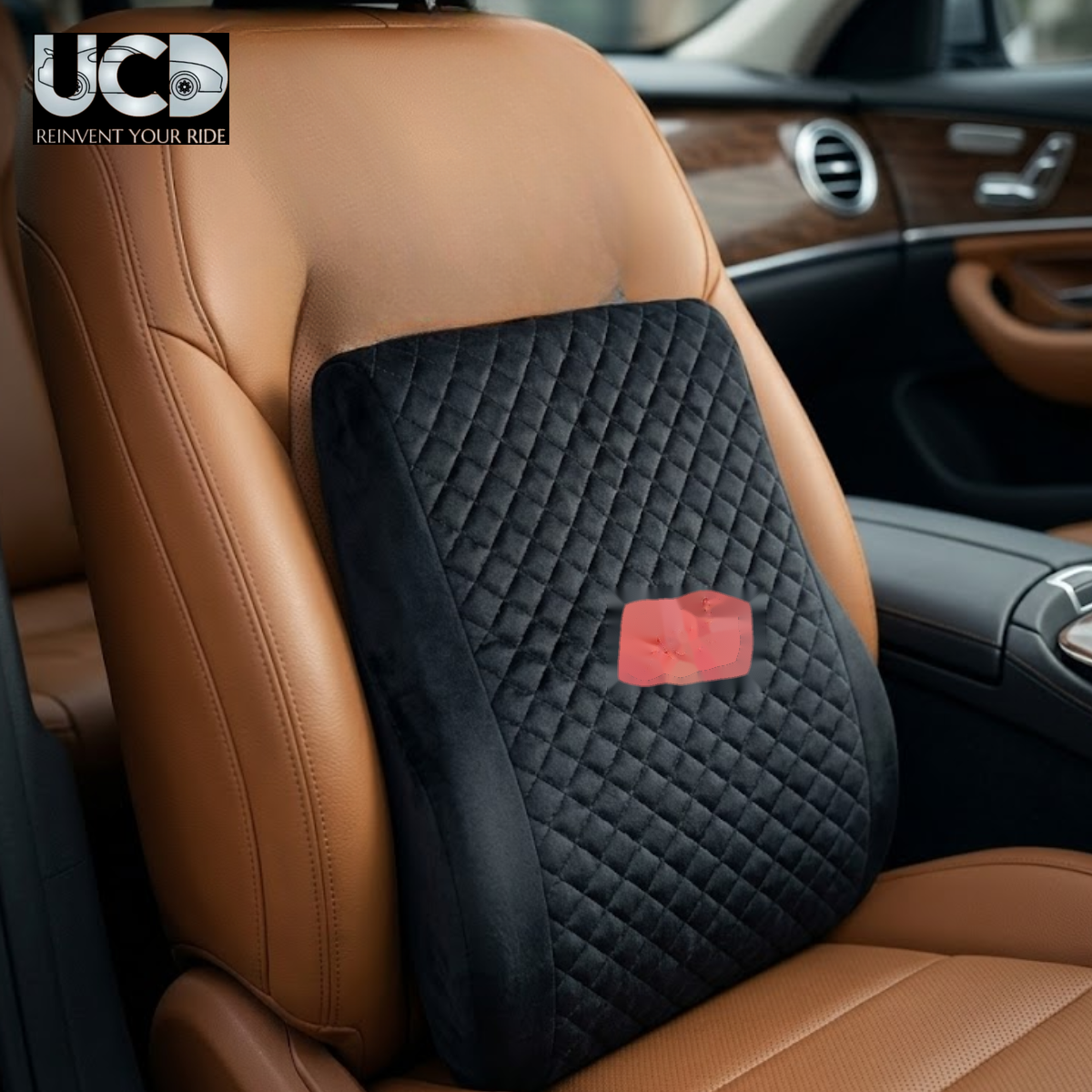 Car Back Rest Proton Cushion for Driving | Memory Foam Lumbar Support Pillow | Orthopedic Back Support for Car Seat & Office Chair