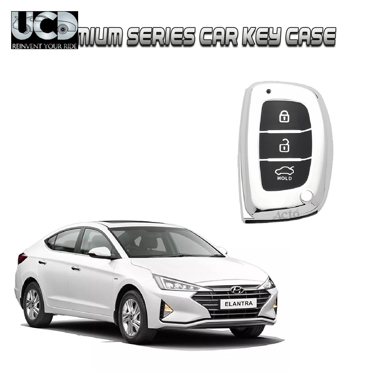 Car Key Cover Chromium Series Compatible with Elantra