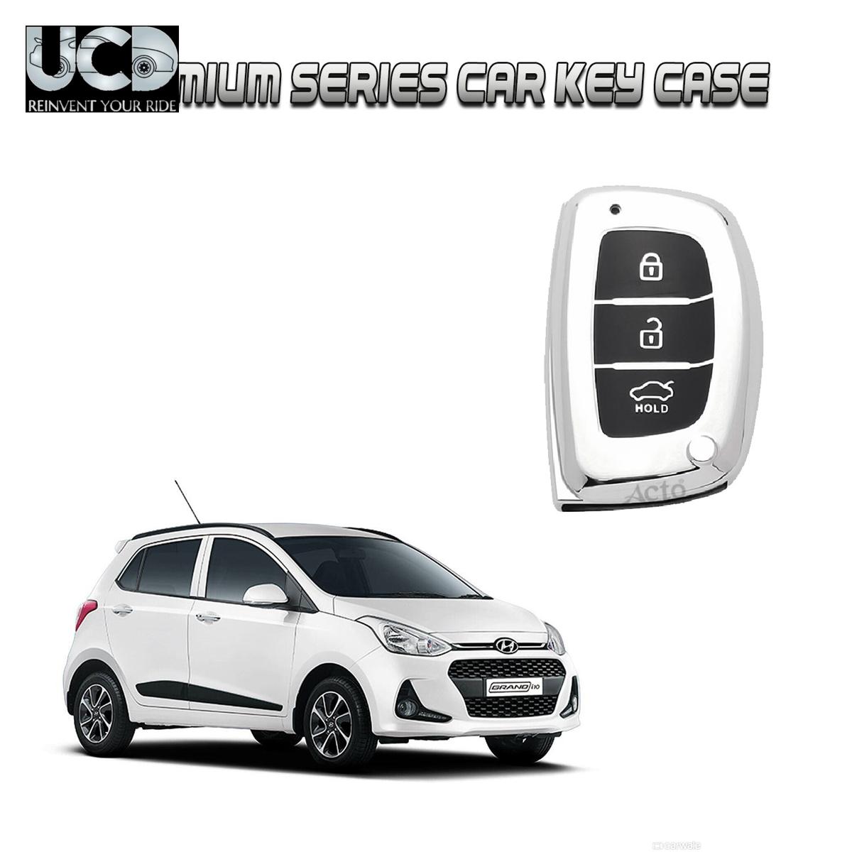 Car Key Cover Chromium Series Compatible with I-10 Grand
