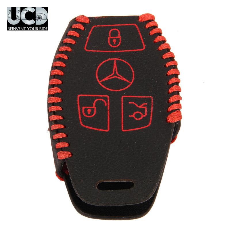 Leather Car Key Cover For Mercedes Benz GLE Class Smart Key
