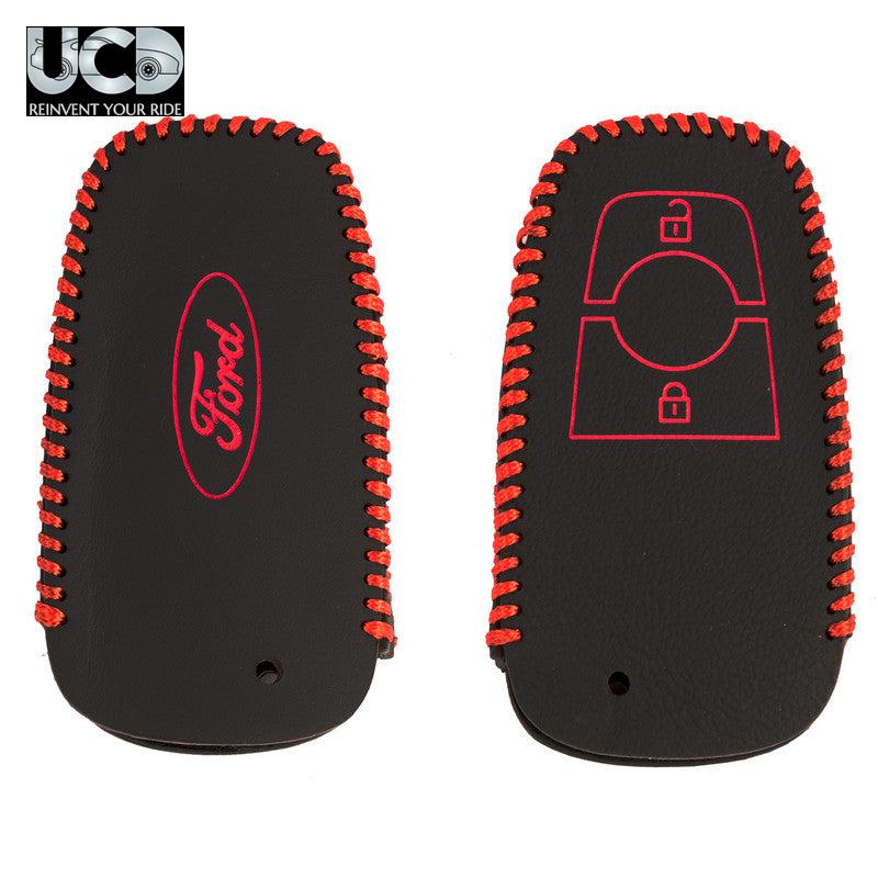 Leather Car Key Cover For Ford Fiesta