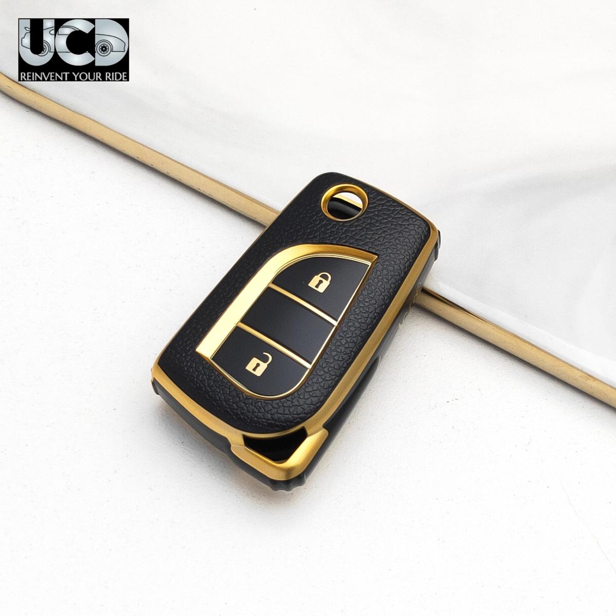 Car Key Cover TPU Leather Grain For Toyota Corolla