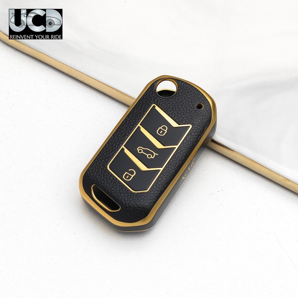 Car Key Cover TPU Leather Grain For Mahindra Bolero 2020 +