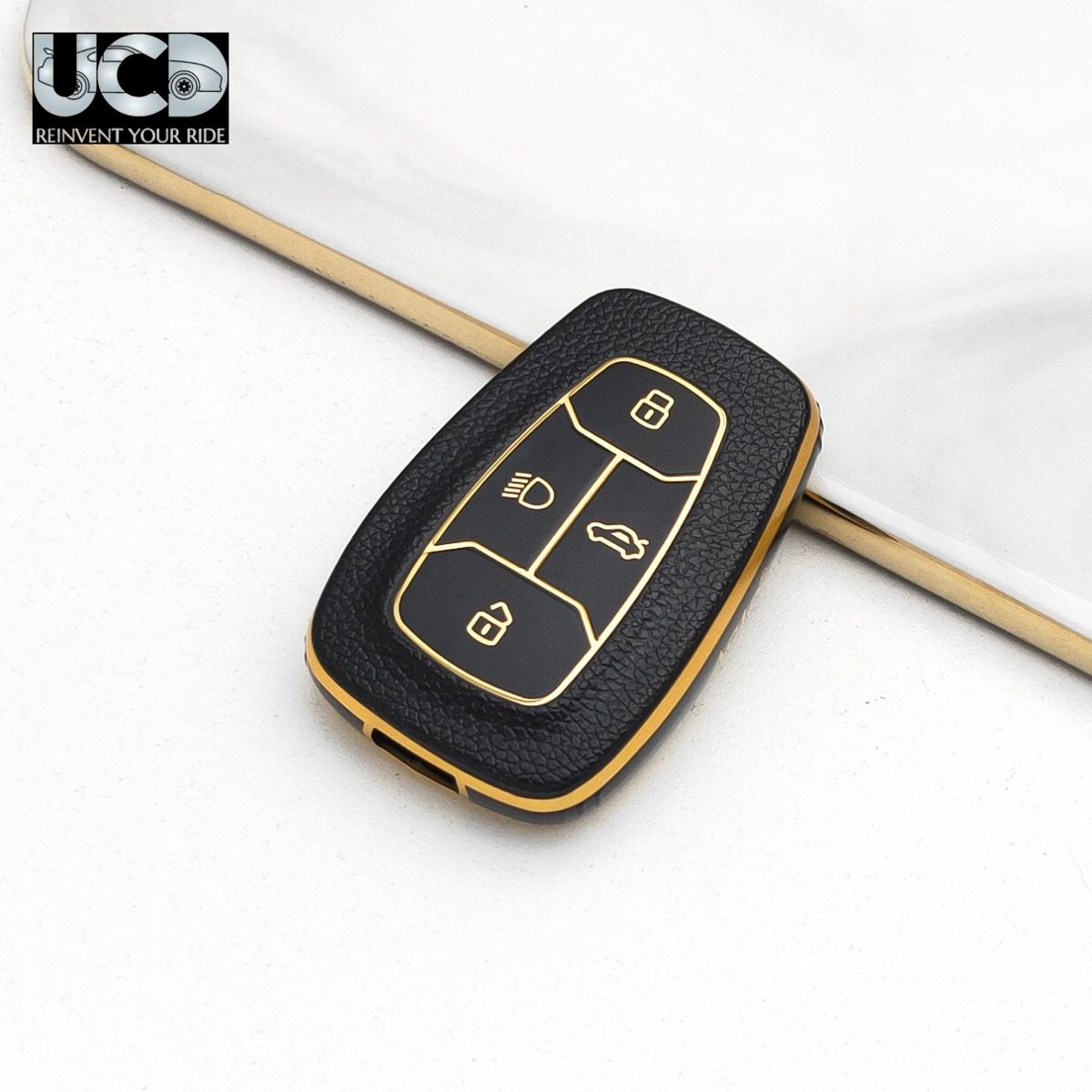 Car Key Cover TPU Leather Grain For TATA Altroz