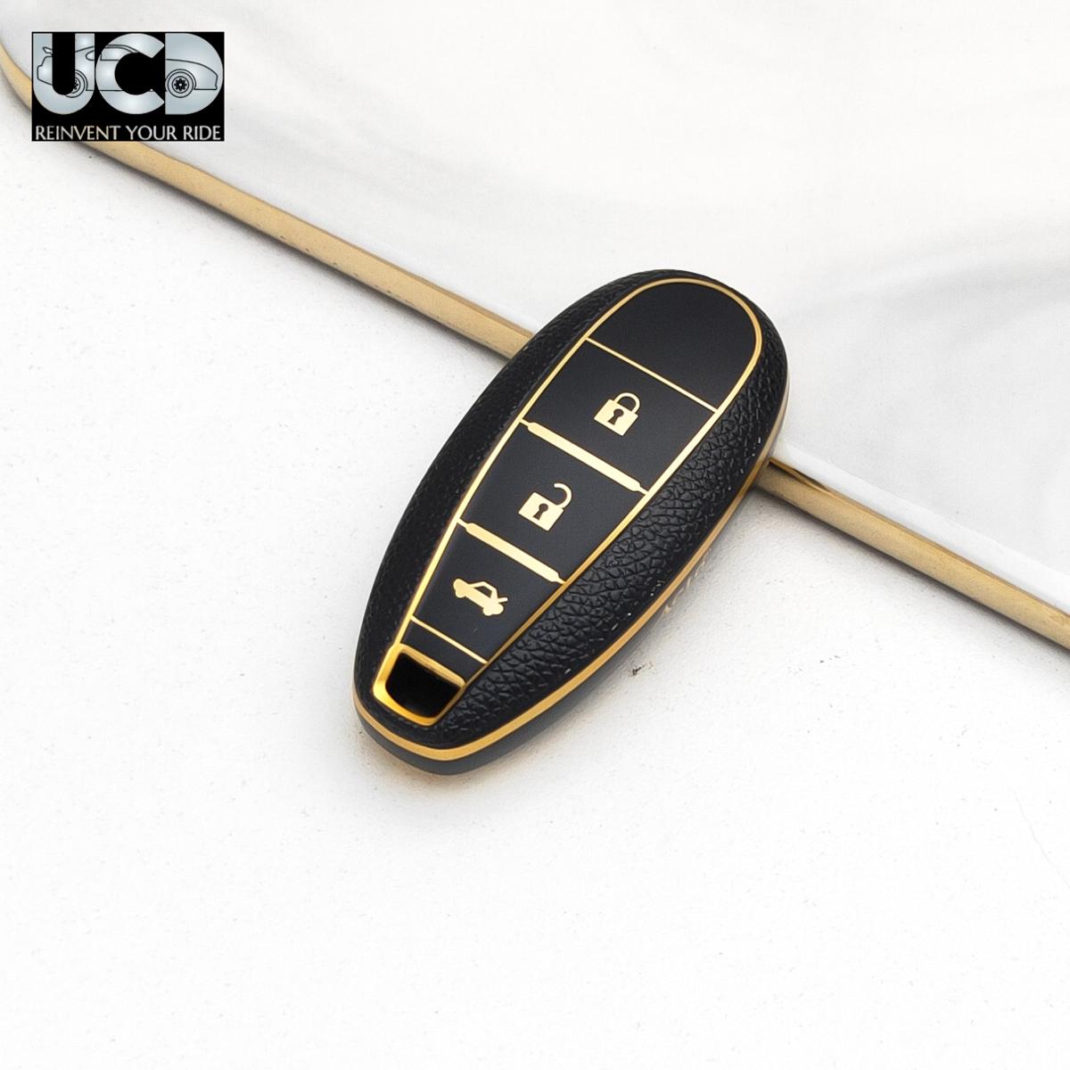 Car Key Cover TPU Leather Grain For Suzuki S-Cross