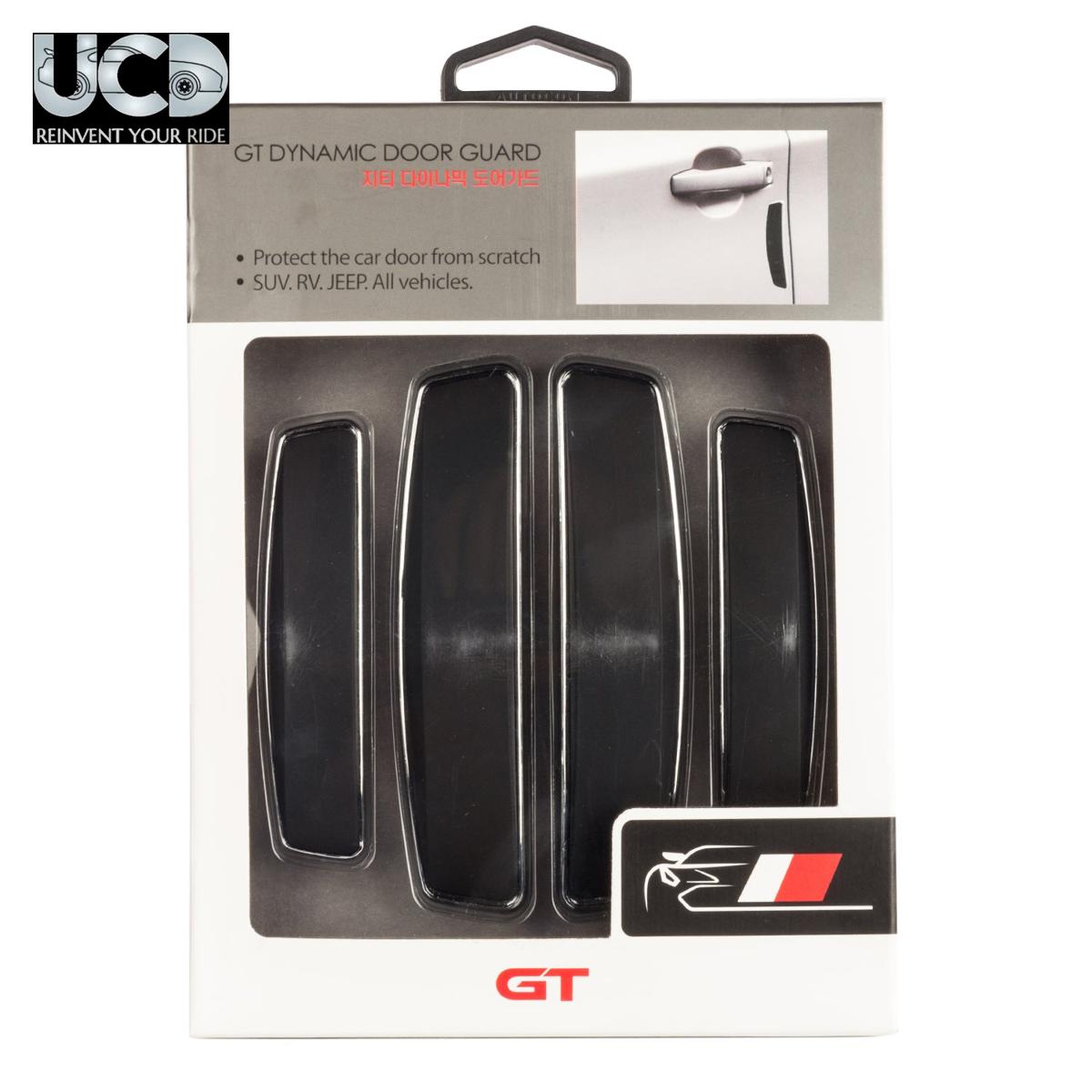 Car Gt Dynamic Door Guard Edge Protector Set Of 4Pcs In Black