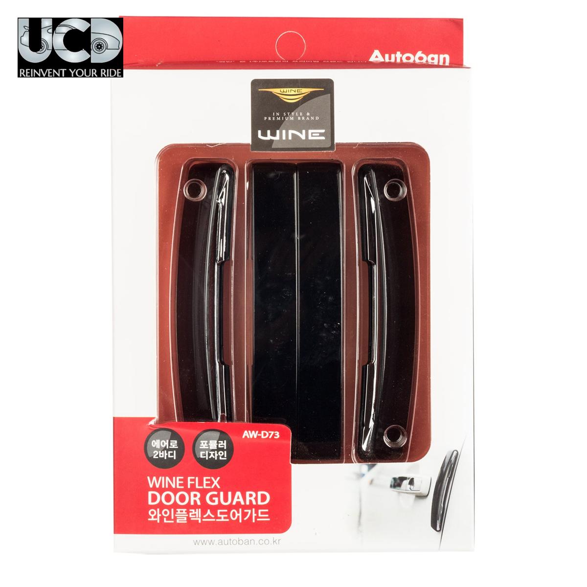 Car Wine Flex Reflector Door Guard Edge Protector Set Of 4Pcs In Black