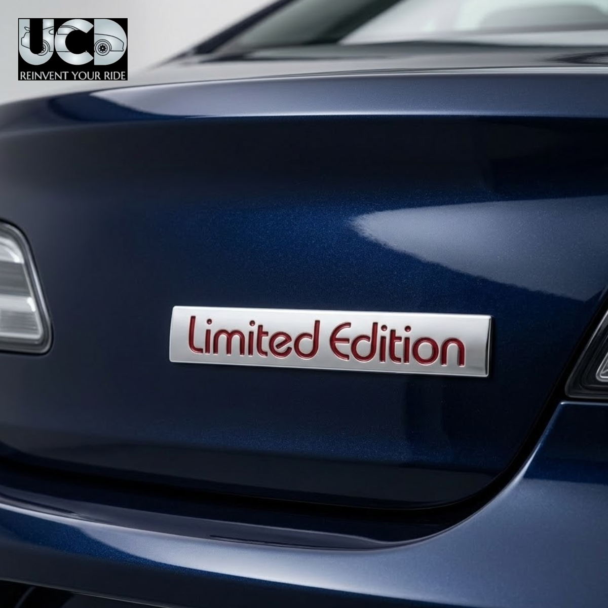Urban Car Decor 3D Metal Limited Edition Car Badge Emblem Sticker | Premium Aluminum Alloy Chrome Limited Edition Logo Decal | Self-Adhesive Metallic Badge for Car, Bike & SUV Exterior | Stylish Auto Decoration Accessory