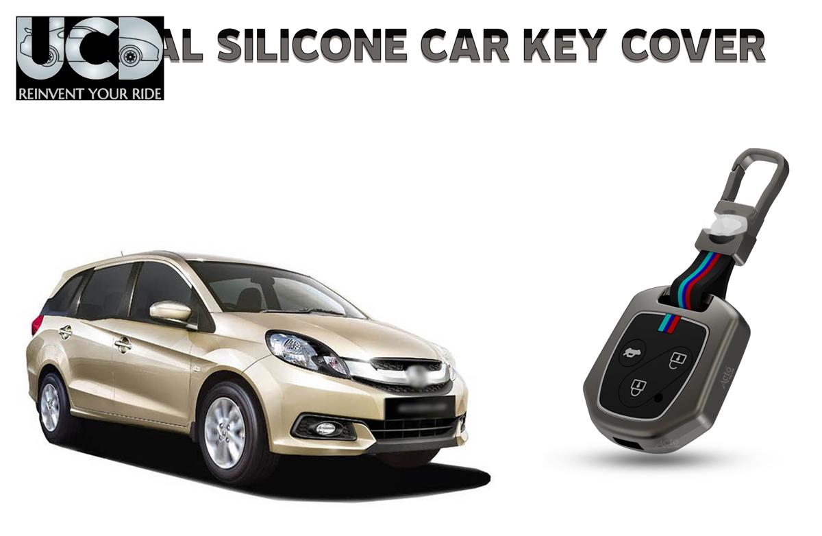 Car Key Cover Metal Silicone Compatible with Honda Mobilio