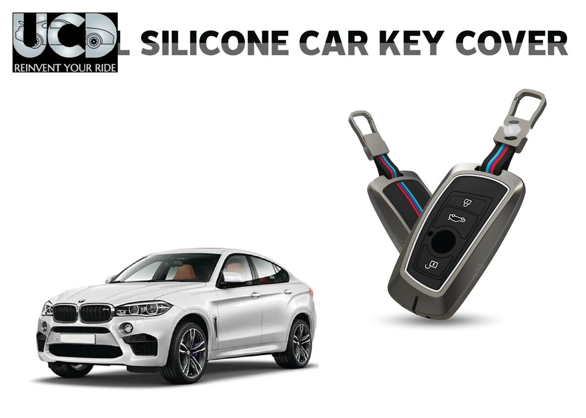 Car Key Cover Metal Silicone Compatible with BMW M Series