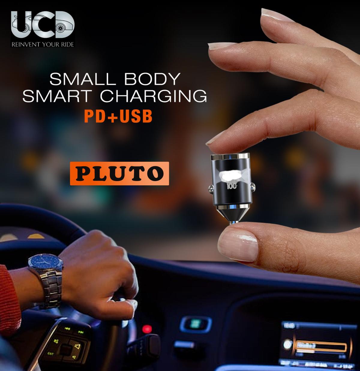 Pluto Car Mobile Charger Dual USB 4.8 AMP Output Fast Charging 100 Watt & 1200 MM in Black Color Pack of 1 Pcs