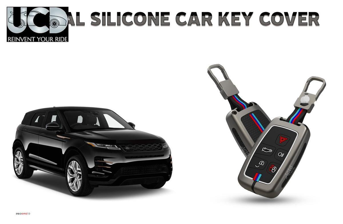 Car Key Cover Metal Silicone Compatible with Land Rover Range Rover