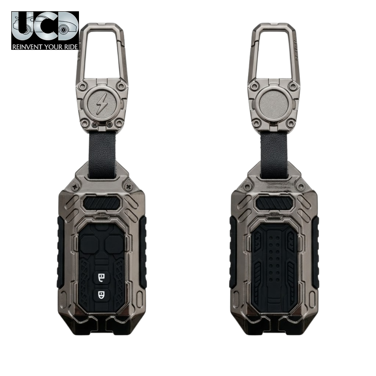 Transformer Series Car Key Cover for Maruti Suzuki New Swift, New Dzire, New Baleno, New Ertiga, XL6 (2 Button Smart Key) | 360° Full Protection | Stylish Key Case with Keychain | Pack of 1