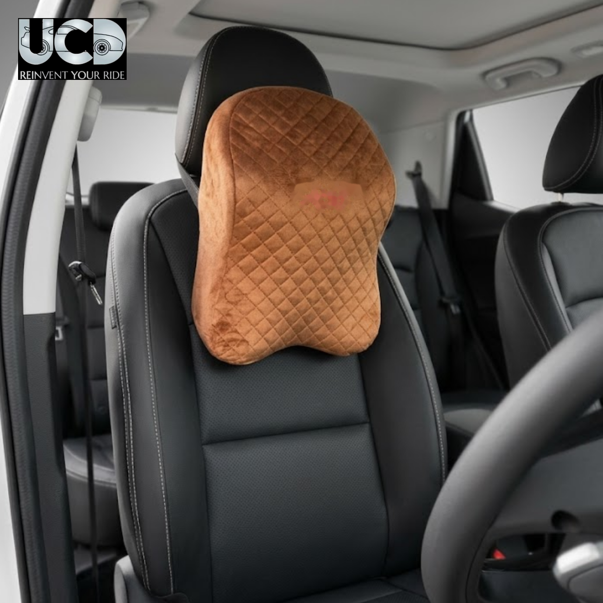 Premium Car Neck Rest Jumbo for Seat Headrest | Ergonomic Memory Foam Cushion | Soft Quilted Design | Neck Support for Long Drives | Universal Fit for All Cars