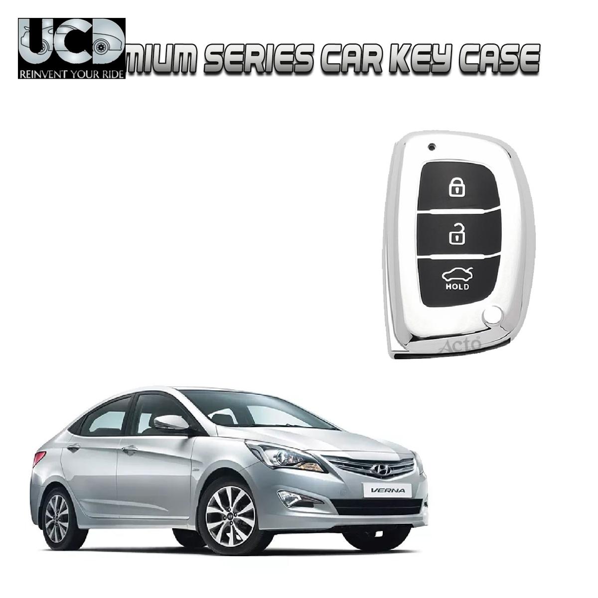 Car Key Cover Chromium Series Compatible with Verna 4S