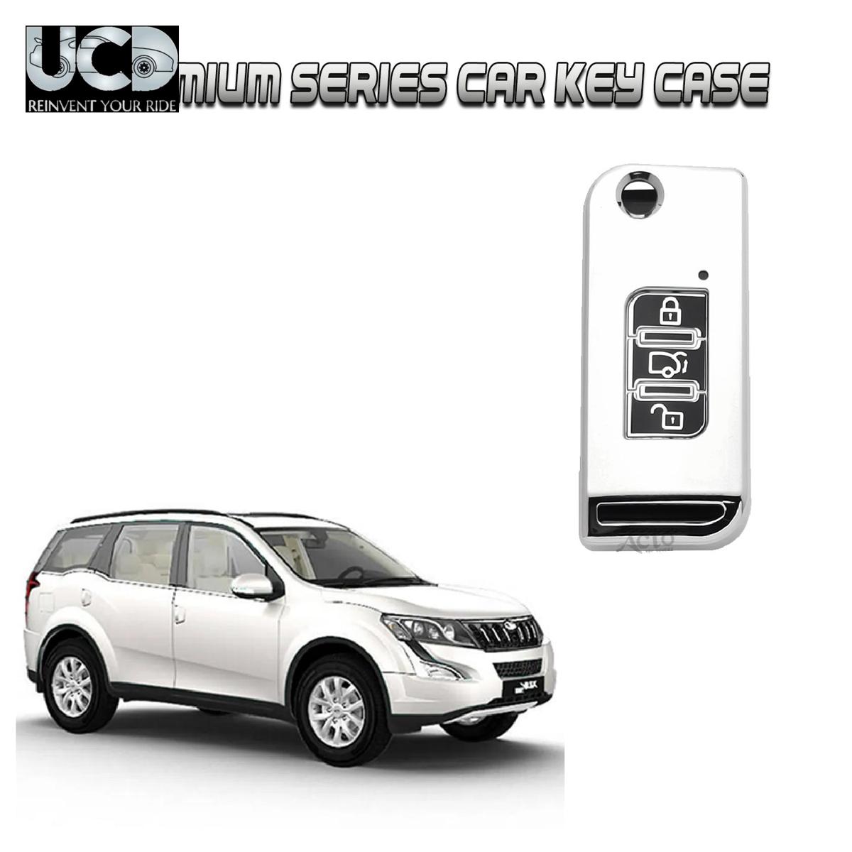Car Key Cover Chromium Series Compatible with Xuv 500 old