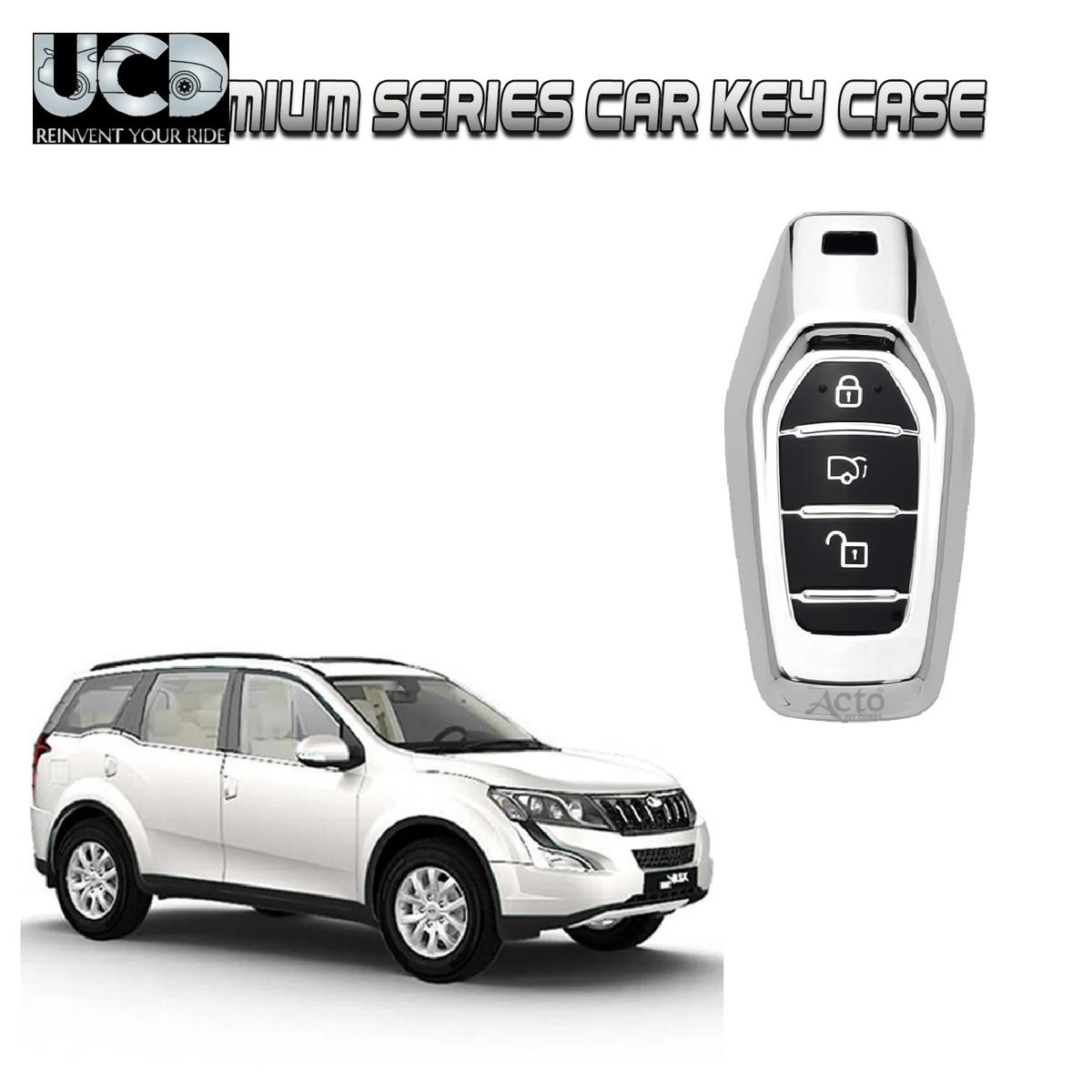 Car Key Cover Chromium Series Compatible with Xuv 500