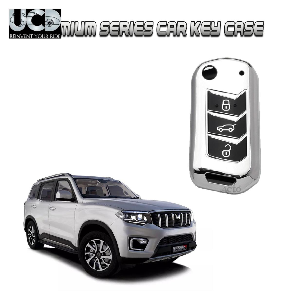 Car Key Cover Chromium Series Compatible with XUV 700