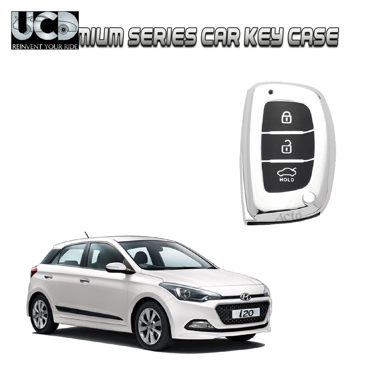 Car Key Cover Chromium Series Compatible with I-20 Elite