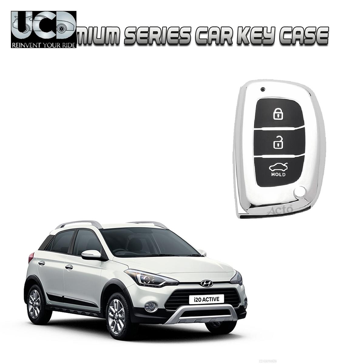 Car Key Cover Chromium Series Compatible with I-20 Active