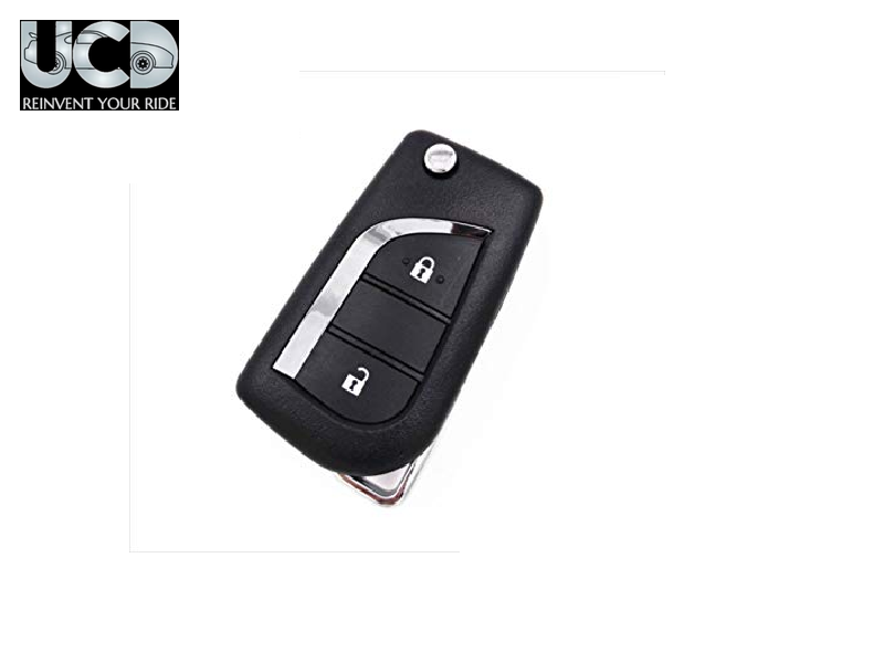Silicone Car Key Cover for Toyota Fortuner 2 Black Button Flipkey