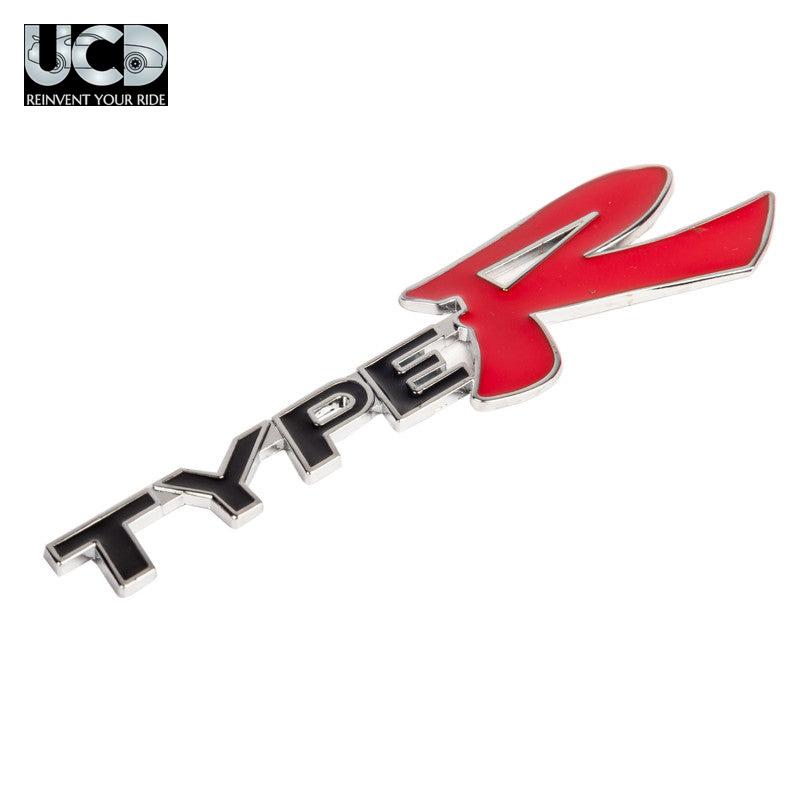 Metal Alloy Aluminum Chrome Sticker Badge Decal Emblem Type R Small