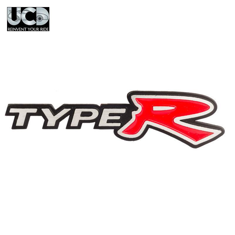 Metal Alloy Aluminum Chrome Sticker Badge Decal Emblem Type R Metallic