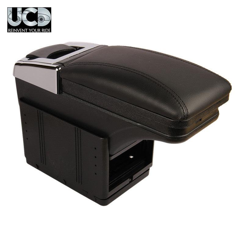 Universal Car Center Armrest Console for All Cars, Chrome, with Storage Space