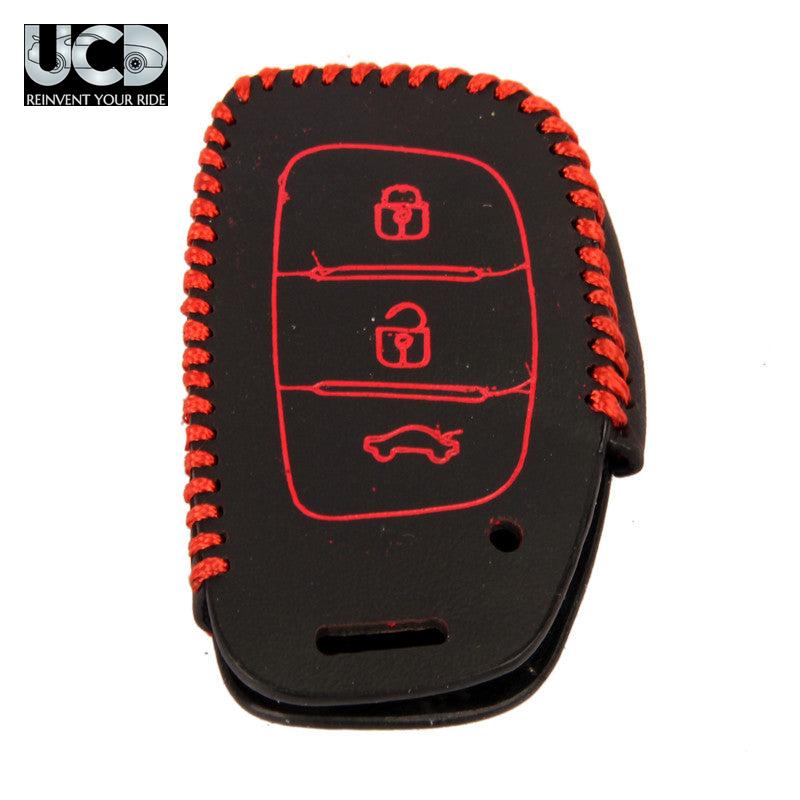 Leather Car Key Cover For Hyundai Grand I10