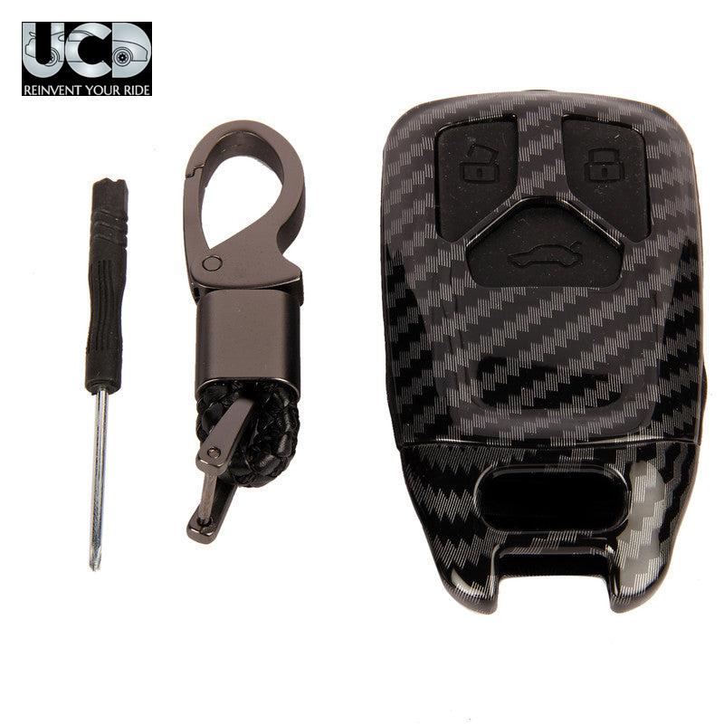 ABS Carbon Car Key Cover for Audi