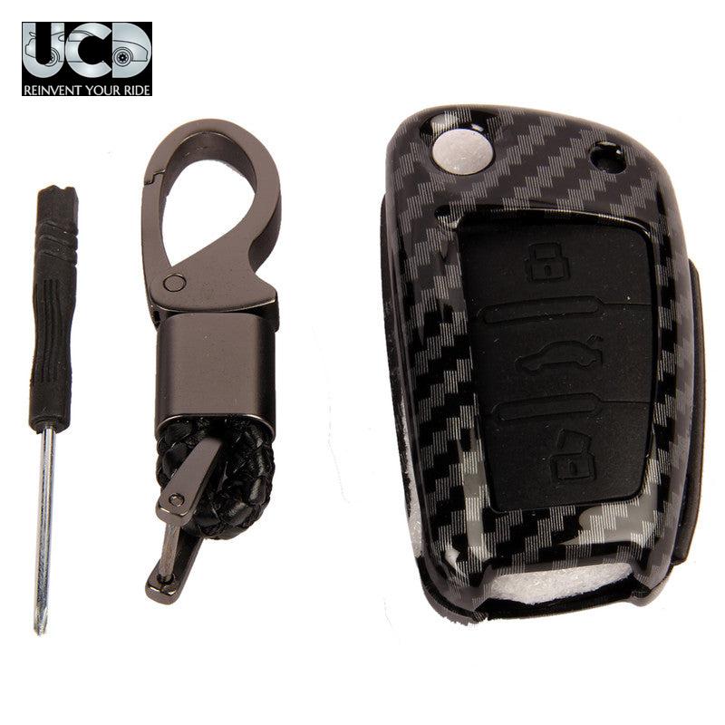 ABS Carbon Car Key Cover for Audi