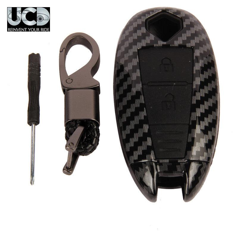ABS Carbon Car Key Cover for Maruti Suzuki Ciaz 2 Button Key