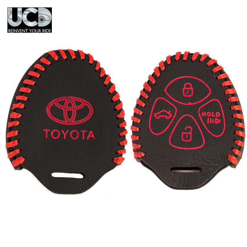 Leather Car Key Cover For Toyota 4 Button Key