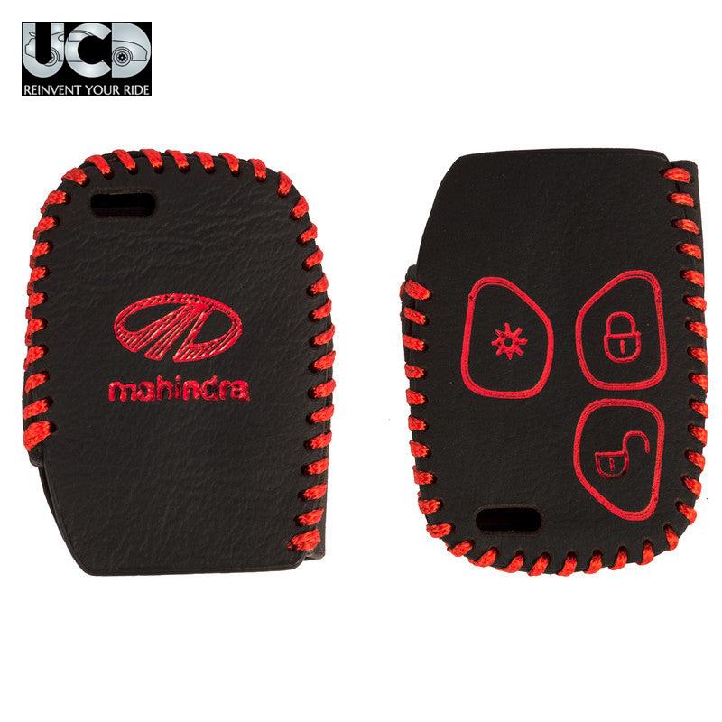 Leather Car Key Cover For Mahindra Nuvosport