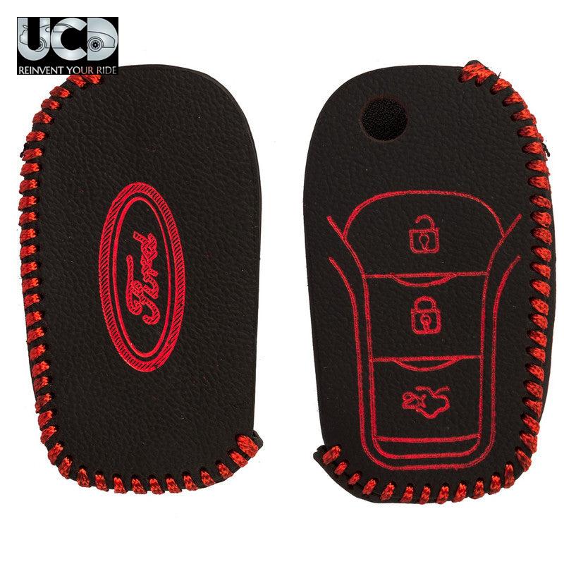 Leather Car Key Cover For Ford Endeavour Flipkey