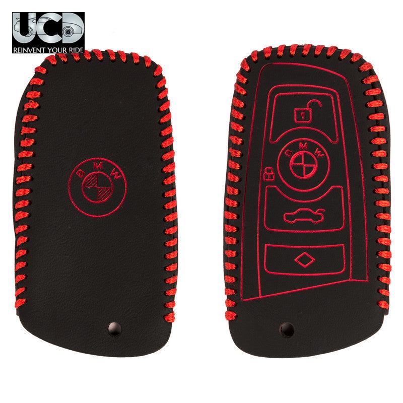 Leather Car Key Cover For Bmw Smart Key