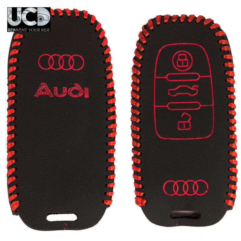 Leather Car Key Cover For Audi Smart Key