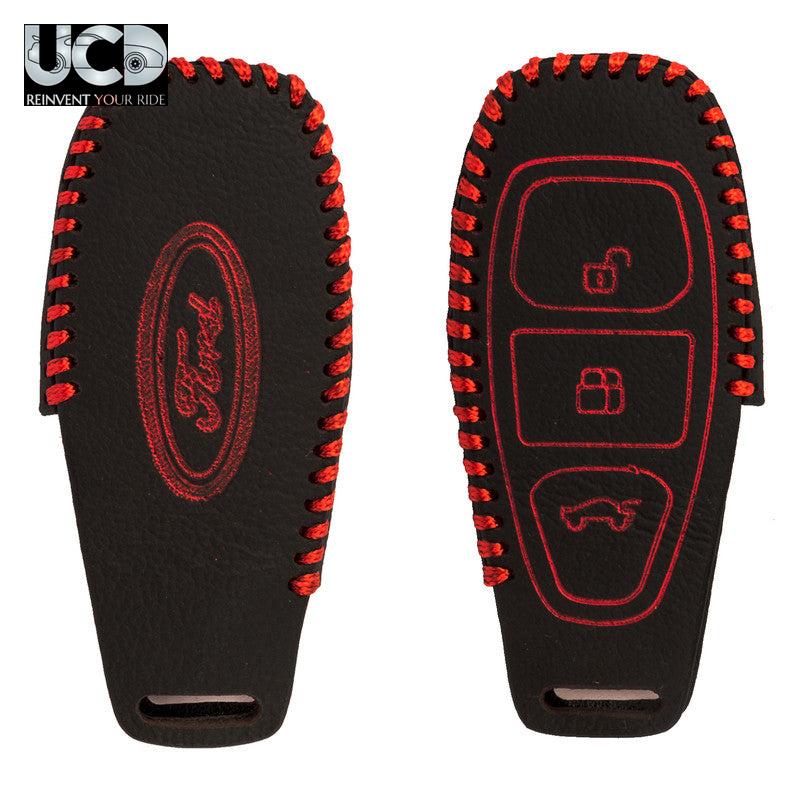 Leather Car Key Cover For Ford Ecosport Old