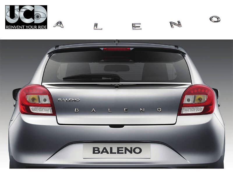 3D Logo Chrome Alphabet Sticker for Maruti Suzuki Baleno