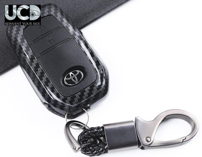ABS Carbon Car Key Cover for Toyota Corollan 2 Button Key