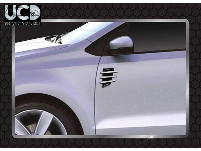 3D Car Air Flow Vent Fender Side Door Decals Stickers Side Scoop Triflow, Universal for All Cars