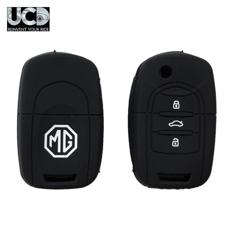 Silicone Car Key Cover for MG Gloster Flipkey Black
