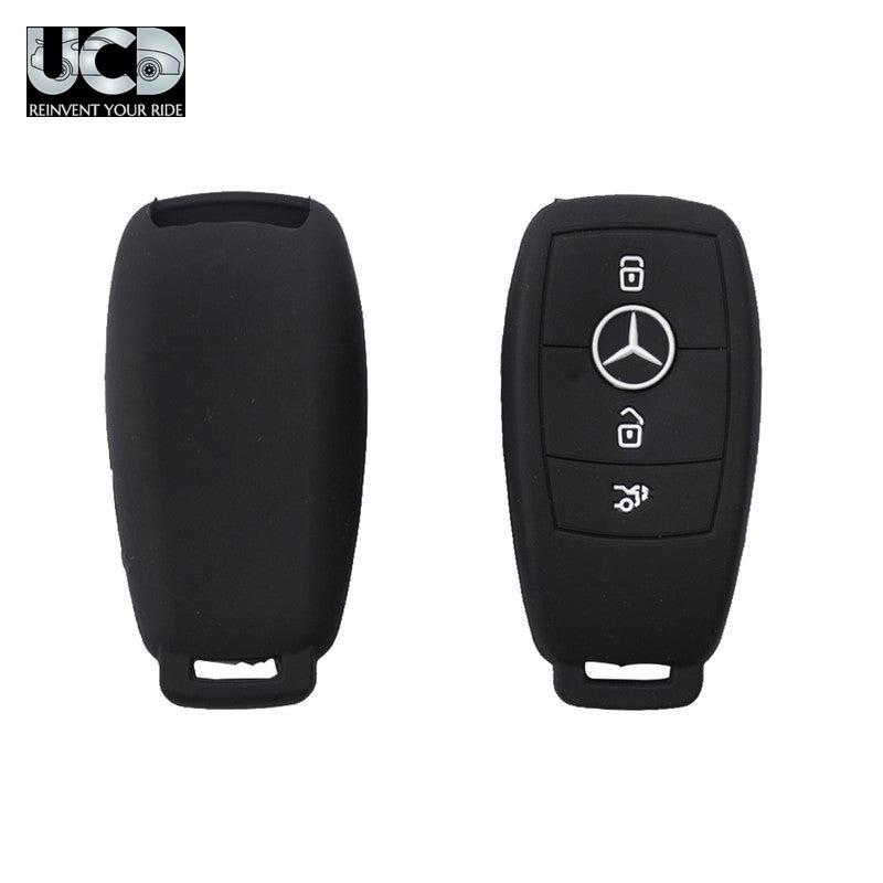Silicone Car Key Cover for Mercedes Benz C Class Black
