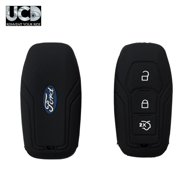 Silicone Car Key Cover for Ford Ecosport Keyless Black