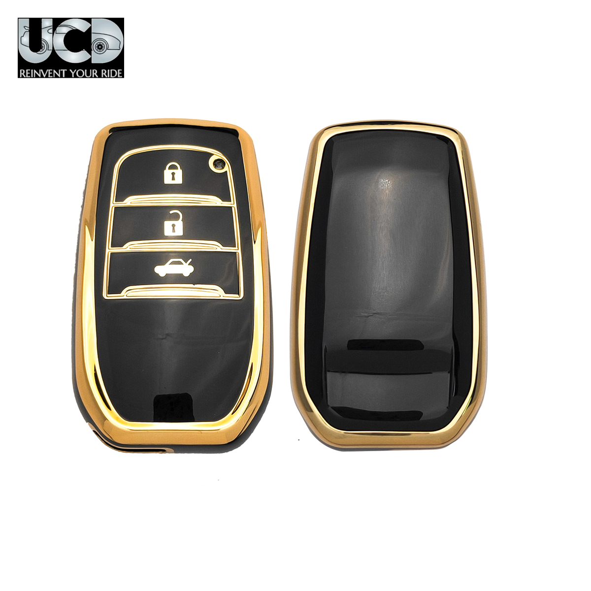 TPU Gold Series Car Key Cover For Toyota Fortuner
