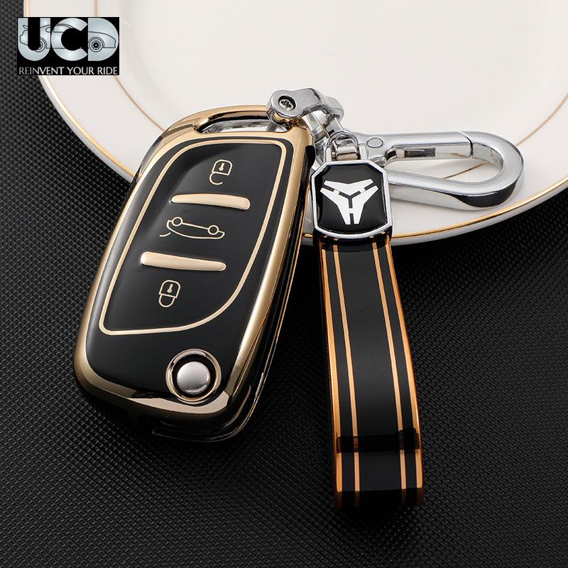 TPU Gold Series Car Key Cover With TPU Gold Key Chain For Xhorse Duplicate Key