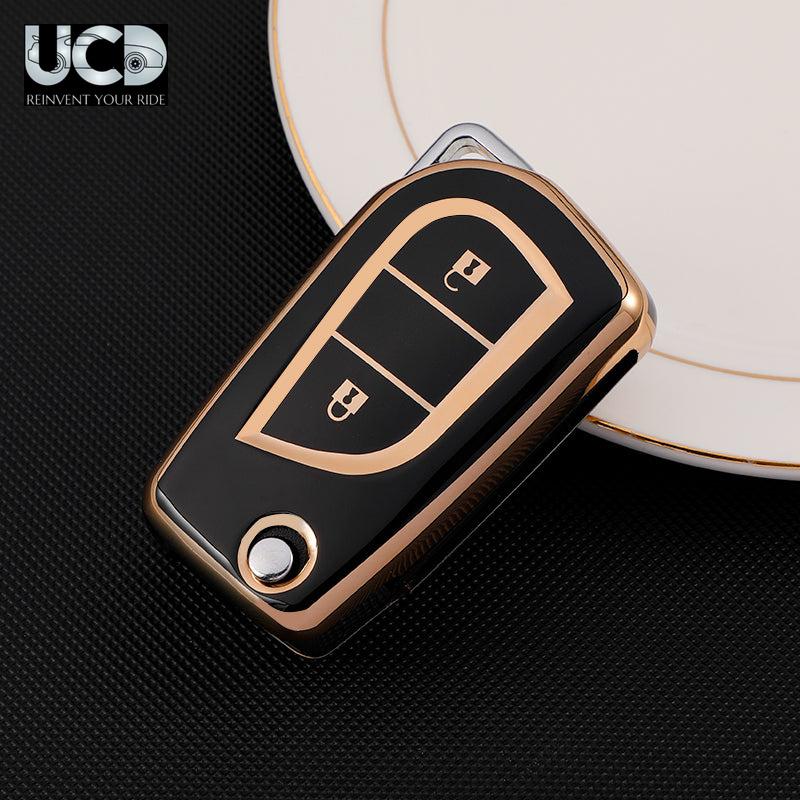 TPU Gold Series Car Key Cover For Toyota Corolla Altis